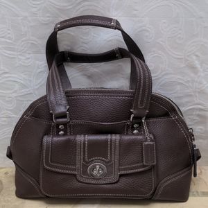 Authentic Coach chocolate brown purse